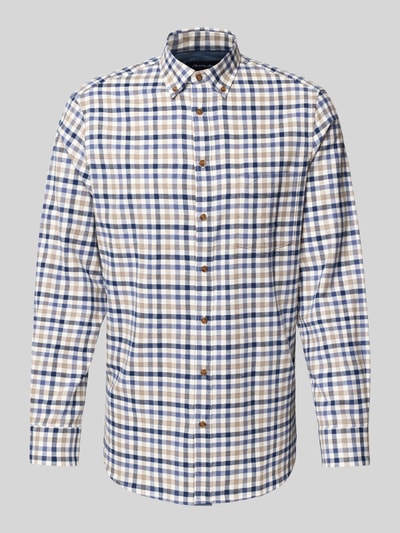 Christian Berg Men Slim Fit Freizeithemd mit Button-Down-Kragen Taupe 2