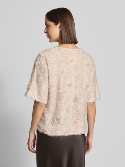 FREE/QUENT Regular fit t-shirt met florale all-over garnering model 'Chuck' Offwhite - 5