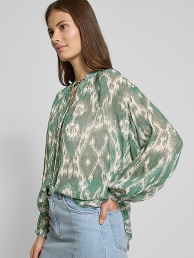 Bash Relaxed Fit Bluse mit Schlüsselloch-Ausschnitt Modell 'MENAELLE' Gruen 3