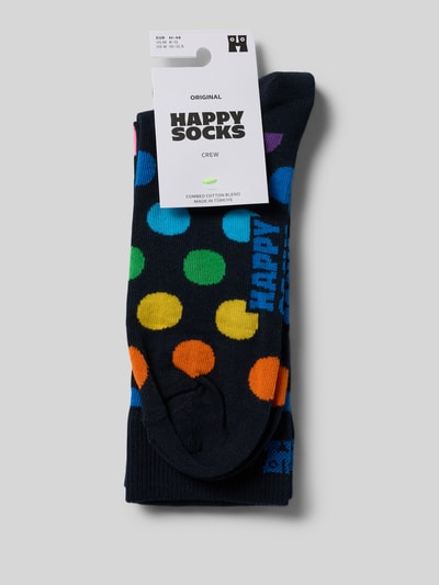 Happy Socks Sokken met ribboord Marineblauw - 3