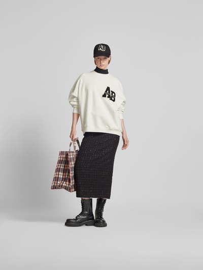 Anine Bing Oversized Sweatshirt mit Label-Detail Offwhite 1