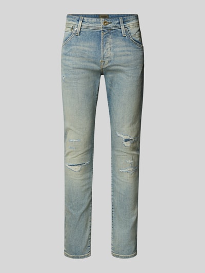 Jack & Jones Slim Fit Jeans in Ripp-Optik Modell 'Glenn' Jeansblau 2