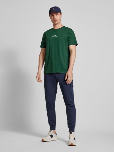 Polo Ralph Lauren Regular fit T-shirt met labelstitching Flessengroen - 1