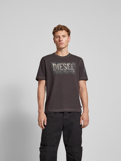 Diesel T-Shirt aus reiner Baumwolle Black 4