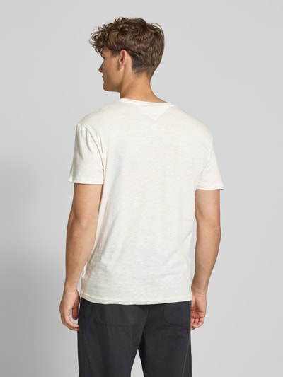 Tommy Jeans Regular Fit T-Shirt aus reiner Baumwolle Offwhite 5