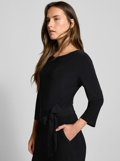 s.Oliver BLACK LABEL Regular Fit Jumpsuit mit Wasserfall-Ausschnitt Black 3