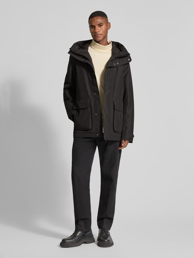 Didriksons Jack met klepzakken, model 'LIAM' Zwart - 1