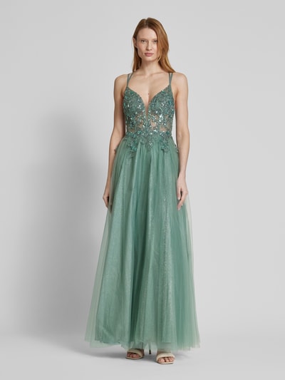 Laona Abendkleid mit Paillettenbesatz Mint 4