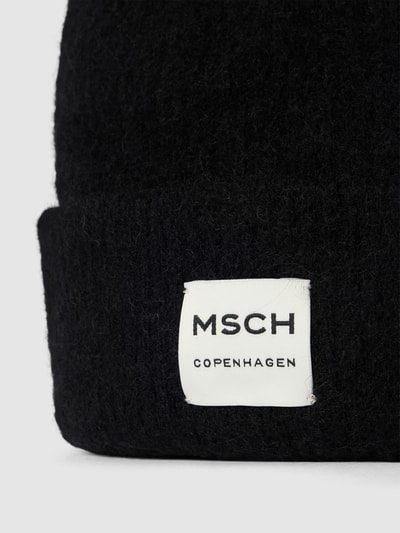 MSCH Copenhagen Beanie mit Label-Patch Modell 'Hope' Black 2