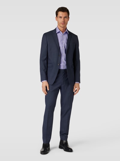 Jake*s Slim Fit Business-Hemd mit Haifischkragen Lila 1