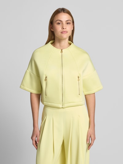 Rinascimento Jacke mit 1/2-Arm und Reißverschlusstaschen GELB 4