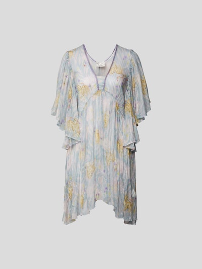 Forte Forte Minikleid mit Allover-Print Helltürkis 2