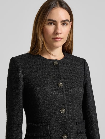 Marc Cain Żakiet z imitacji bouclé Czarny 3