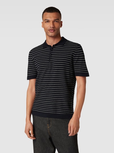 CINQUE Poloshirt mit Streifenmuster Modell 'Per' Marine 4
