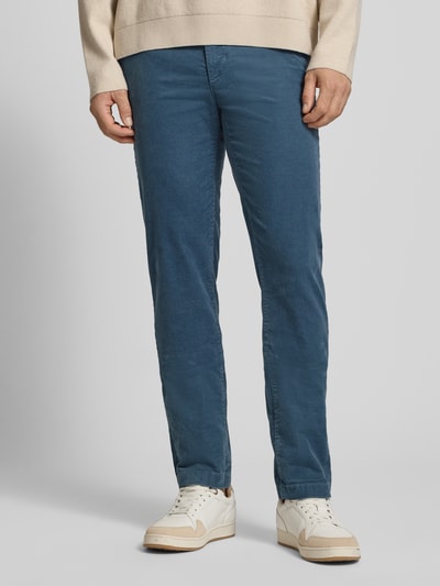 Tommy Hilfiger Spodnie sztruksowe z prostą nogawką z mieszanki bawełny model ‘DENTON’ Niebieski 4