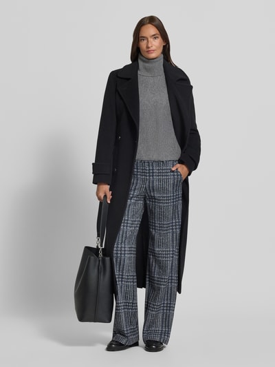 Brax wide leg wijdte broek met viscose Marineblauw - 1
