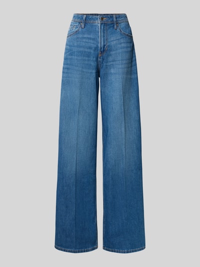 s.Oliver RED LABEL Wide Leg High Rise Jeans van katoenmix model 'SURI' Jeansblauw - 2