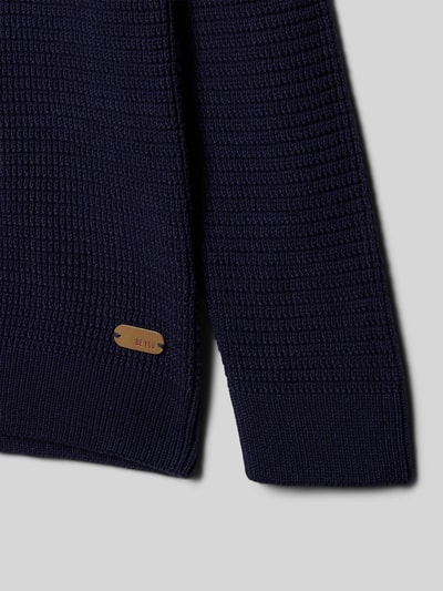 Blue Seven Regular fit pullover in gebreide look Marineblauw - 2