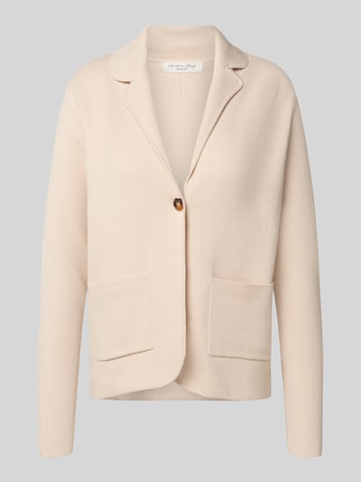 Christian Berg Woman Gebreid jack met reverskraag Steengrijs - 2