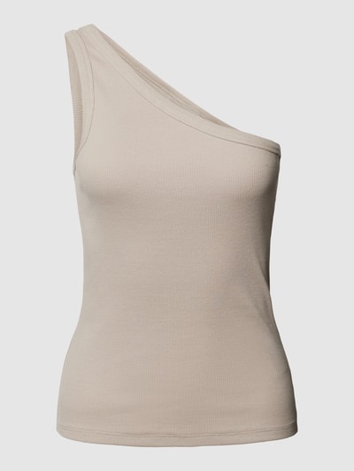 Gestuz Top met one shoulder-band, model 'Drew' Taupe - 2