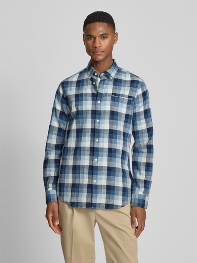 Barbour Tailored Fit Freizeithemd aus reiner Baumwolle Marine 4