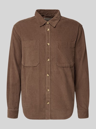 Only & Sons Koszula casualowa o luźnym kroju z czystej bawełny model ‘ALP’ Jasnobrązowy 2