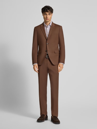 Christian Berg Men Regular Fit Business-Hemd mit Kentkragen Mittelbraun 1