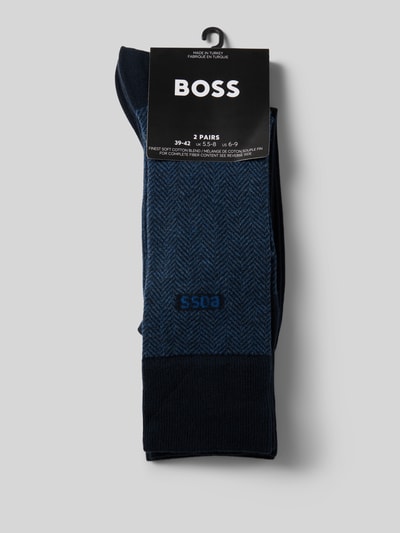 BOSS Strümpfe aus Baumwoll-Mix im 2er-Pack Marine 3