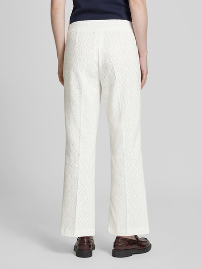 Cambio Straight leg broek met verkort model, model 'FAITH' Offwhite - 5