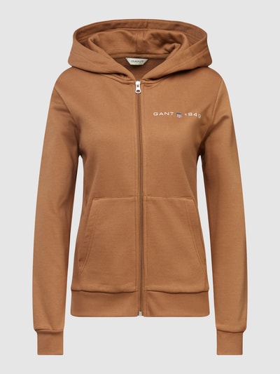 Gant Sweatjacke mit Kapuze Camel 2