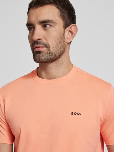 BOSS Green T-Shirt mit Label-Print Hellrot 3