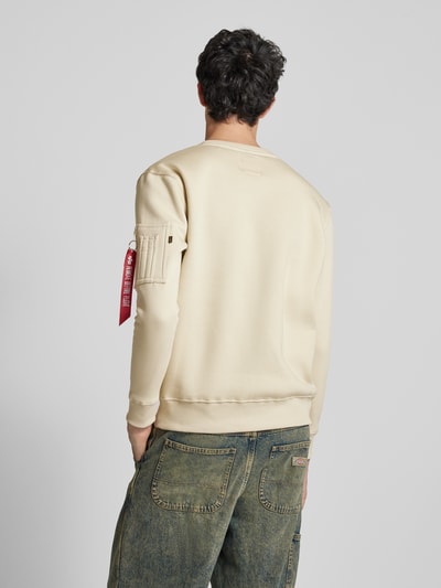 Alpha Industries Sweatshirt met labelprint Offwhite - 5