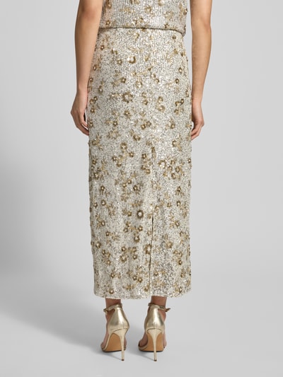 MSCH Copenhagen High Waist Maxirock mit Pailletten Modell 'Magnolia' Silber 5