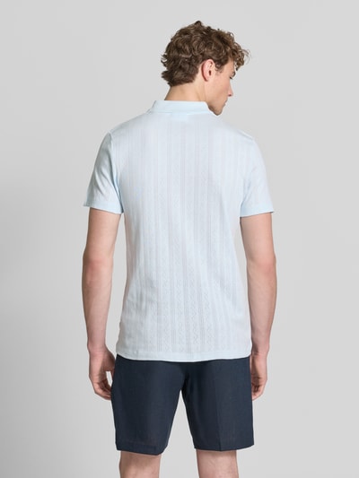 Lindbergh Regular Fit Poloshirt mit kurzer Knopfleiste Hellblau 5