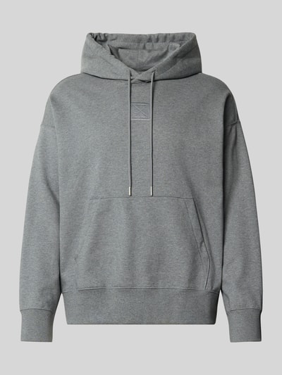 CK Calvin Klein Hoodie mit Label-Stitching Modell 'PREMIUM TERRY' Mittelgrau Melange 2