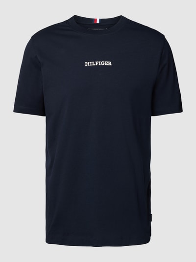 Tommy Hilfiger T-Shirt mit Label-Print Marine 2