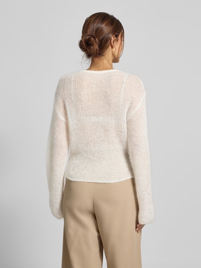 Samsøe Samsøe Strickcardigan mit weiten Ärmeln Modell 'POPPI' Offwhite 5