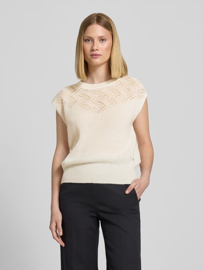 BOSS Orange Loose Fit Pullunder aus Strick Weiss 4