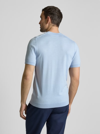 SELECTED HOMME T-Shirt aus reiner Wolle Hellblau 5