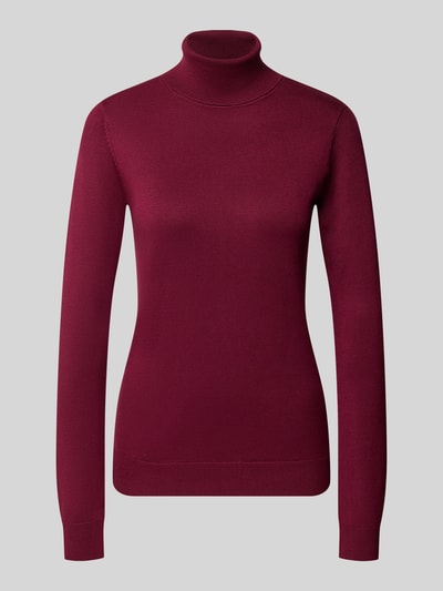 ICHI Slim Fit Strickpullover aus Viskose-Mix Modell 'IHLULS' Bordeaux 2