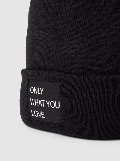 Only Czapka beanie z naszywką z napisem model ‘MADISON’ Czarny 2