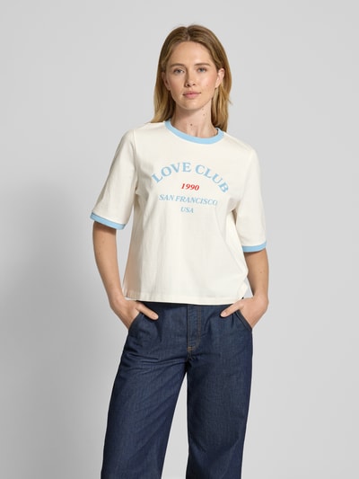Vero Moda Relaxed Fit T-Shirt aus reiner Baumwolle Modell 'TOVA' Weiss 4