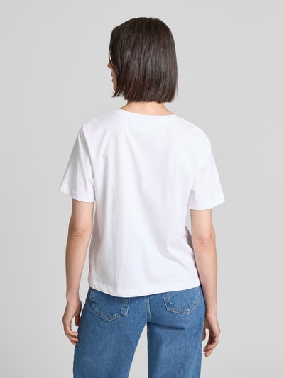 Marc Cain T-shirt z nadrukowanym motywem Biały 5