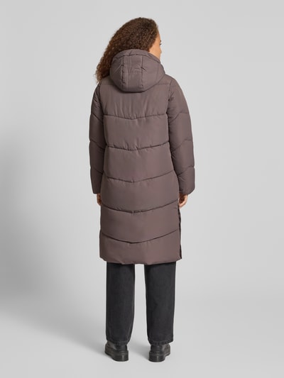 Only Płaszcz pikowany o kroju relaxed fit z kapturem model ‘MAGGI LIFE’ Średnioszary melanż 5