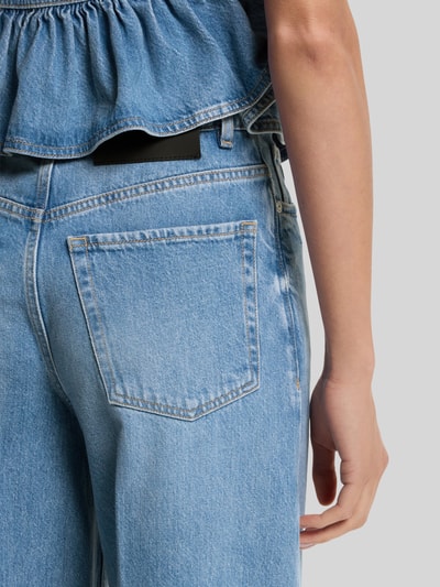 HUGO Wide Leg Jeans aus reiner Baumwolle mit Bügelfalten Hellblau 3