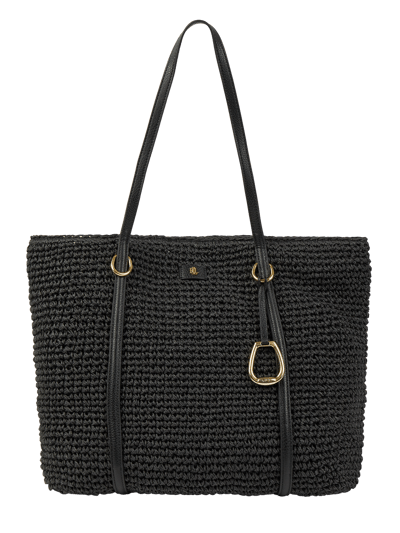 Lauren Ralph Lauren Shopper aus Bast mit Magnetverschluss Black 1