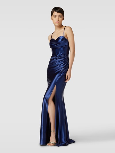 TROYDEN COLLECTION Abendkleid mit Herz-Ausschnitt Dunkelblau 1