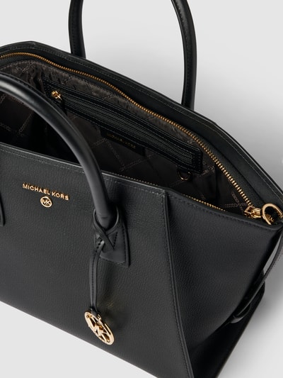 MICHAEL Michael Kors Tote Bag aus Rindsleder mit Label-Anhänger Modell 'AVRIL' Black 5