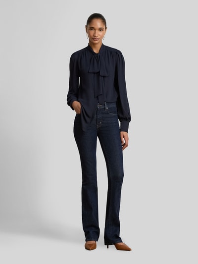 Lauren Ralph Lauren Regular fit blouse met lange mouwen van chiffon model 'KLARYCE' Marineblauw - 1