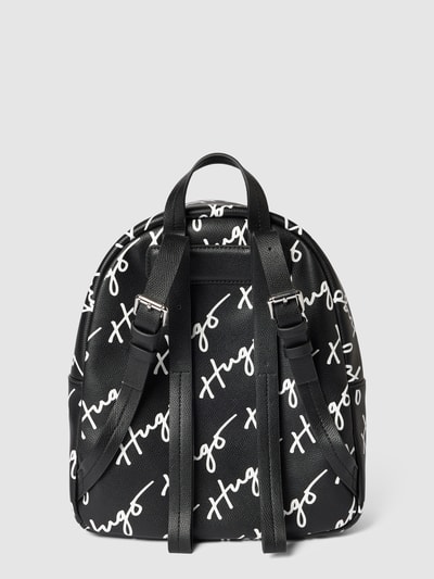 HUGO Rucksack mit Label-Print Modell 'Chris' Black 4